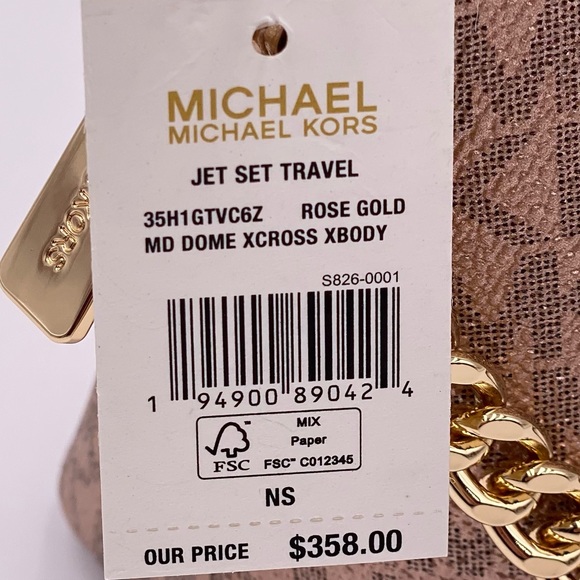 MICHAEL KORS Dome Crossbody Bag Rose Gold - Picture 8 of 16